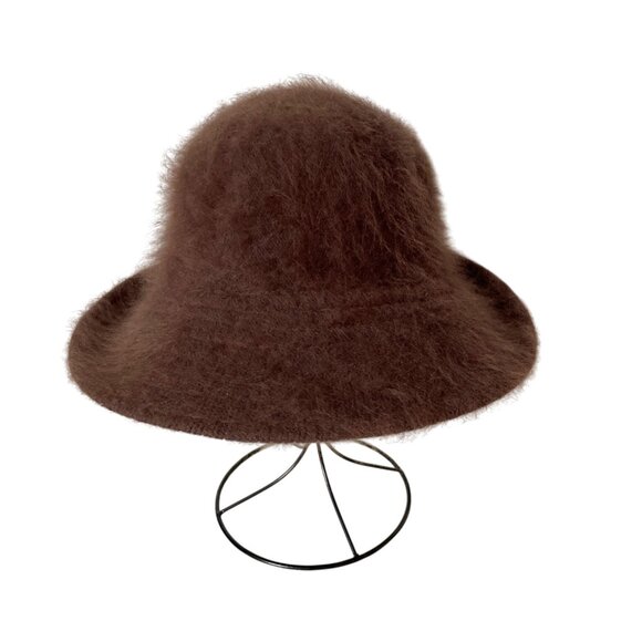 San Diego Hat Co Accessories - San Diego Hat Co Brown Fuzzy Angora Blend Bucket Hat Women Winter Wardrobe